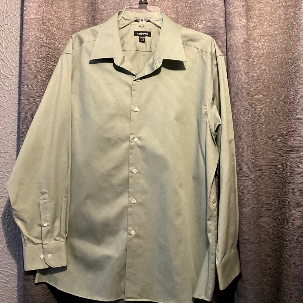 Claiborne, Men’s, 17, 1/2, 34-35, Green